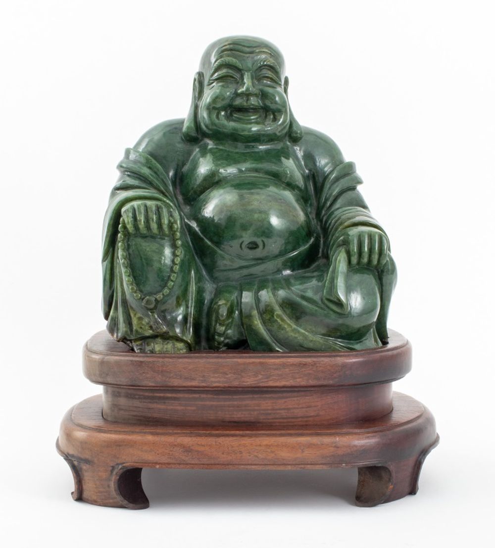 CHINESE CARVED SPINACH JADE