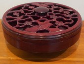 CHINESE CARVED STAINED FRUITWO
