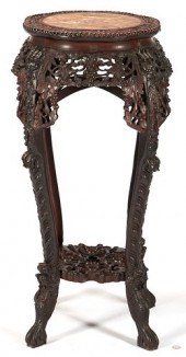 CHINESE CARVED STAND OR PEDEST