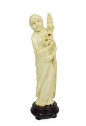 CHINESE CARVED STANDING FIGURE