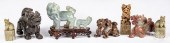 CHINESE CARVED STONE ANIMALS A