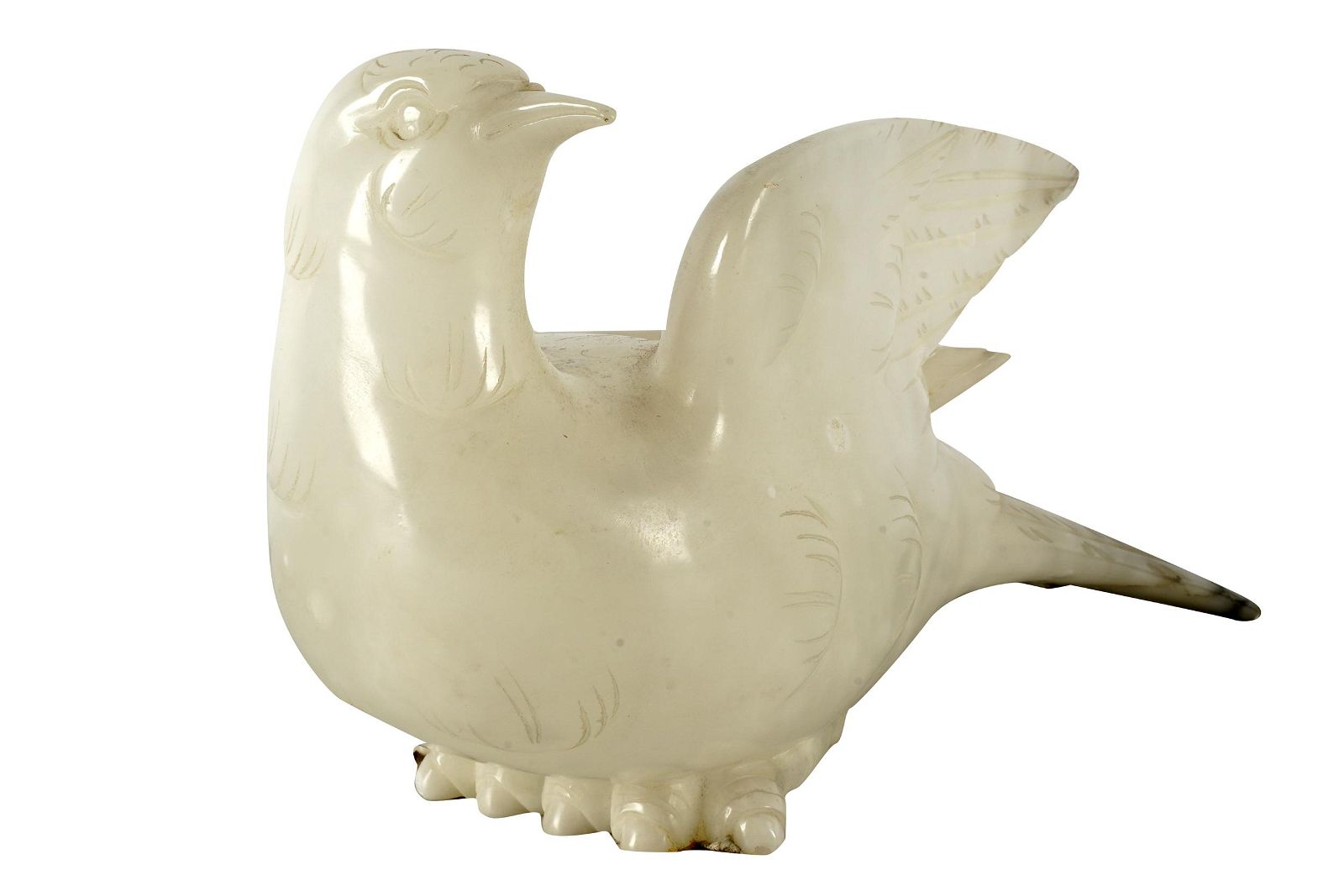 CHINESE CARVED STONE BIRDCondition: