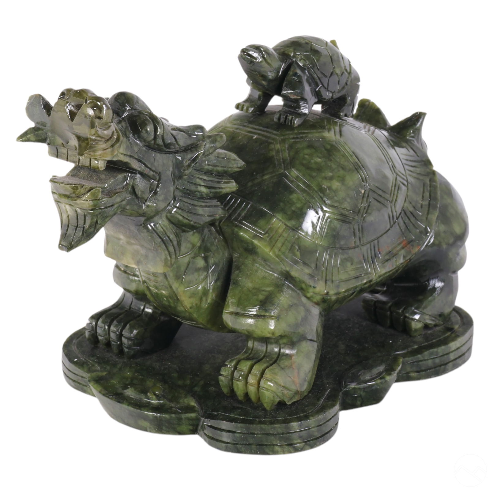 CHINESE CARVED STONE BIXI DRAGON