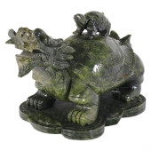 CHINESE CARVED STONE BIXI DRAG