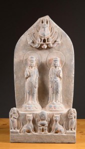 CHINESE CARVED STONE BUDDHIST