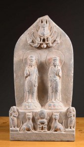 CHINESE CARVED STONE BUDDHIST