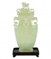 CHINESE CARVED STONE CENSERwit