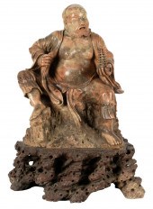 CHINESE CARVED STONE FIGUREunm