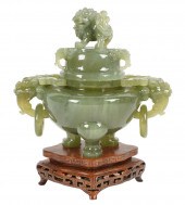 CHINESE CARVED STONE FOO COVER
