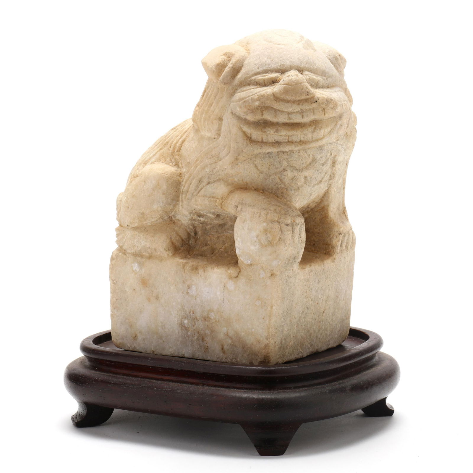 CHINESE CARVED STONE FOO