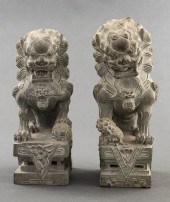 CHINESE CARVED STONE GUARDIAN