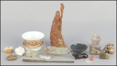 CHINESE CARVED STONE INKSTAND.