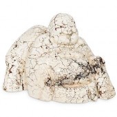 CHINESE CARVED STONE LAUGHING