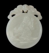 Chinese carved stone plaque, c