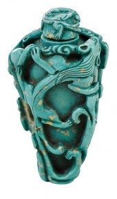 CHINESE CARVED STONE SNUFF BOT