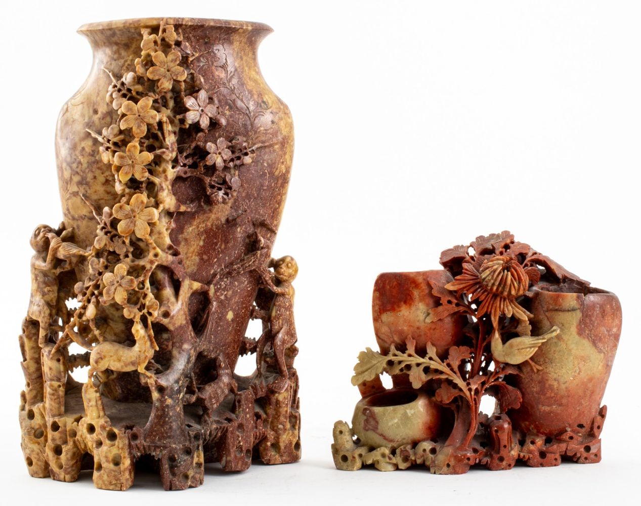 CHINESE CARVED STONE VASE
