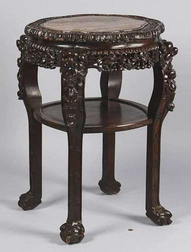 CHINESE CARVED TABLE/STAND W/