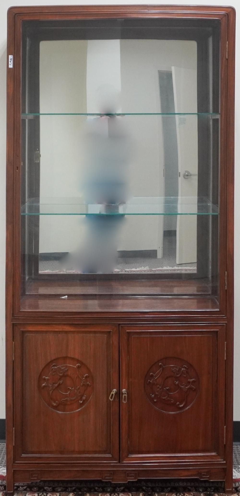 CHINESE CARVED TEAK SINGLE DOOR