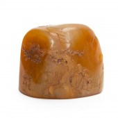CHINESE CARVED TIANHUANG STONE