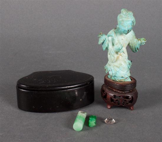 Chinese carved turquoise figure