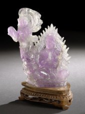 Chinese Carved Varicolored Qua