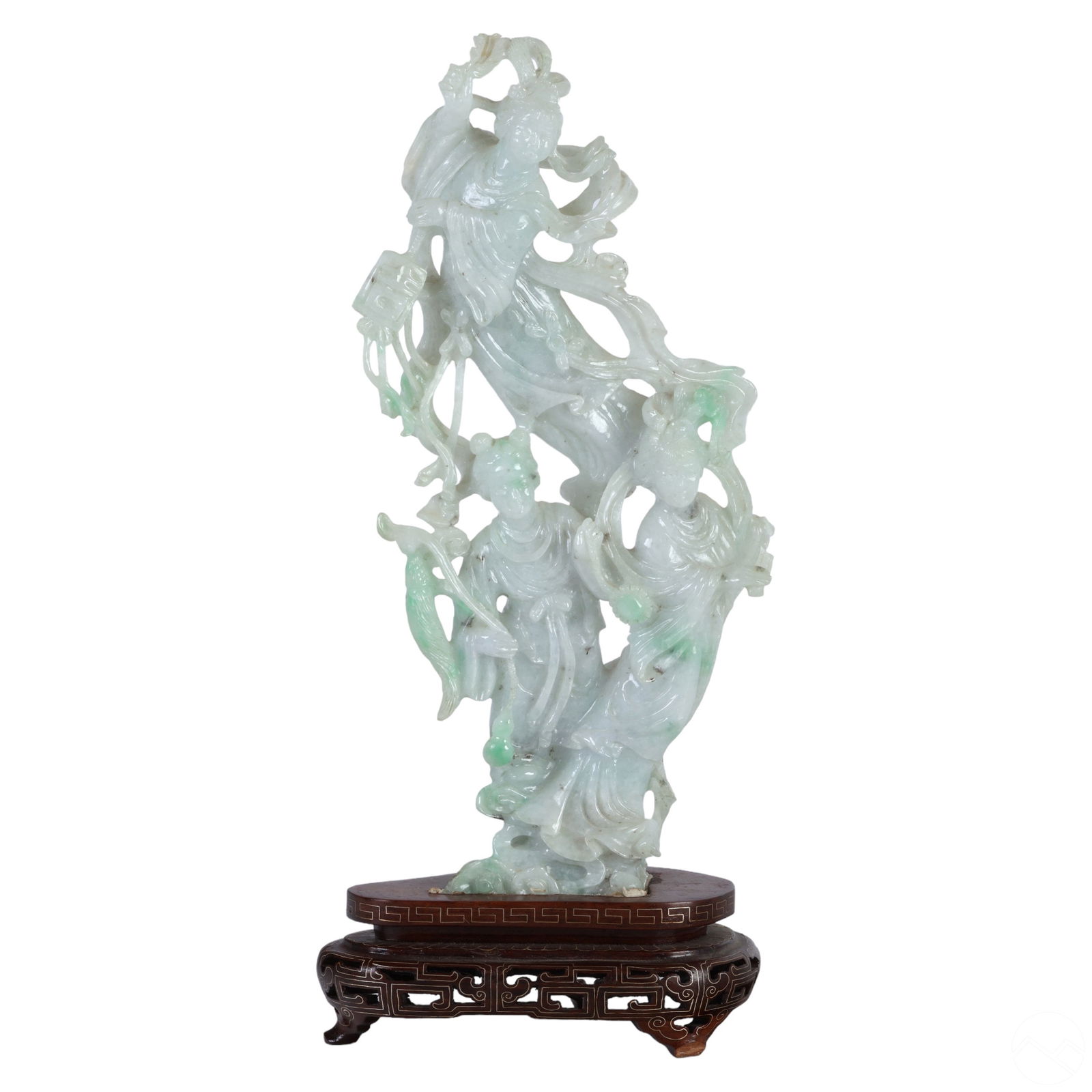 CHINESE CARVED WHITE JADE GUANYIN
