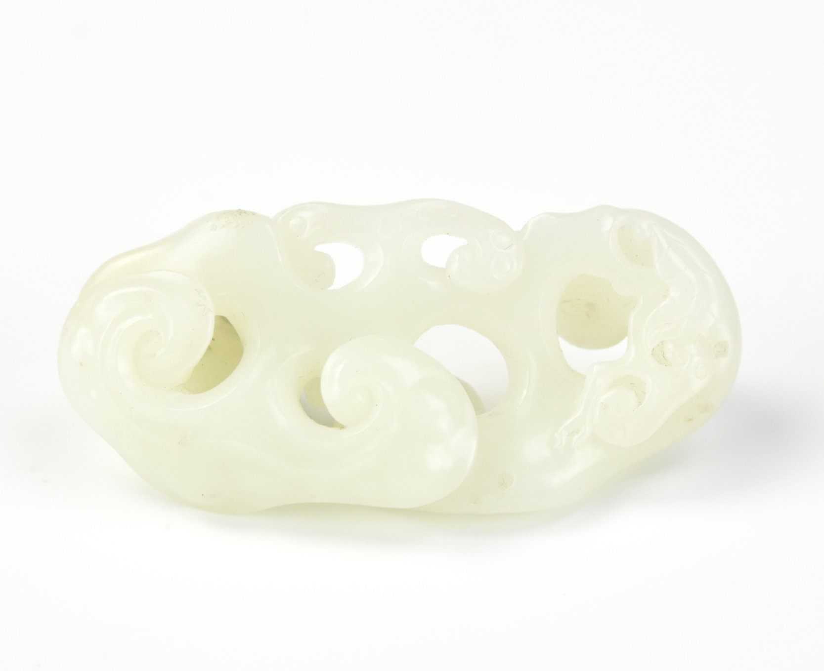 CHINESE CARVED WHITE JADE LINGZHI