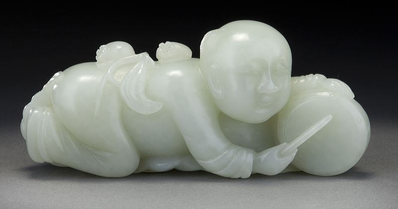 Chinese carved white jade