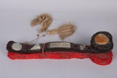CHINESE CARVED WOOD AND BOWENI