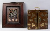 CHINESE CARVED WOOD AND PAINTE