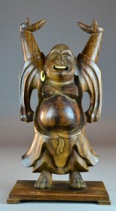 Chinese Carved Wood BuddhaFine