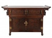 CHINESE CARVED WOOD CABINETChi