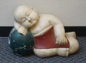 CHINESE CARVED WOOD FIGURE OF