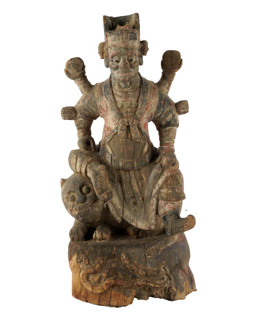 CHINESE CARVED WOOD FIGUREwith