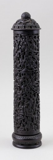 CHINESE CARVED WOOD INCENSE HO