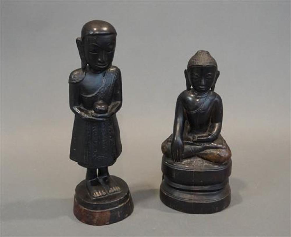 CHINESE CARVED WOOD SEATED BUDDHA