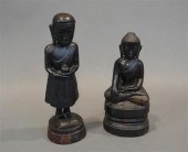 CHINESE CARVED WOOD SEATED BUD