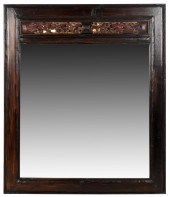 CHINESE CARVED WOOD WALL MIRRO