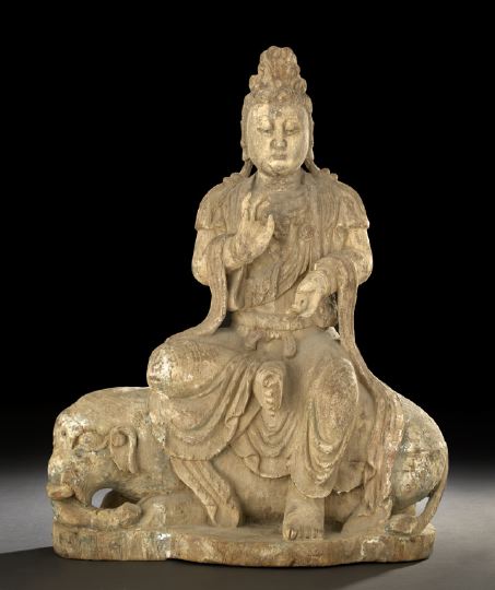 Chinese Carved Wooden Figure of