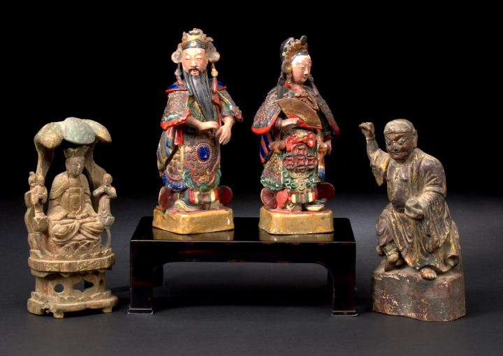 Chinese Carved Wooden Votive Figure