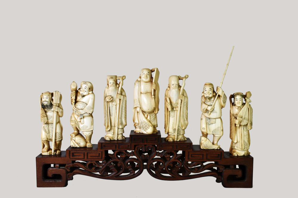 CHINESE CARVING OF THE SEVEN