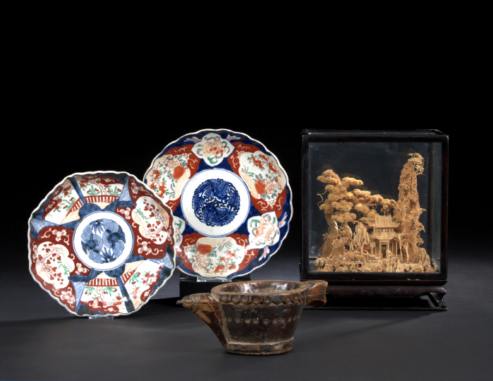 Chinese Cased Cork Sculpture, 