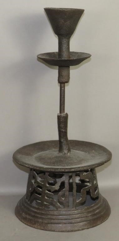 CHINESE CAST IRON LAMP BASEca.