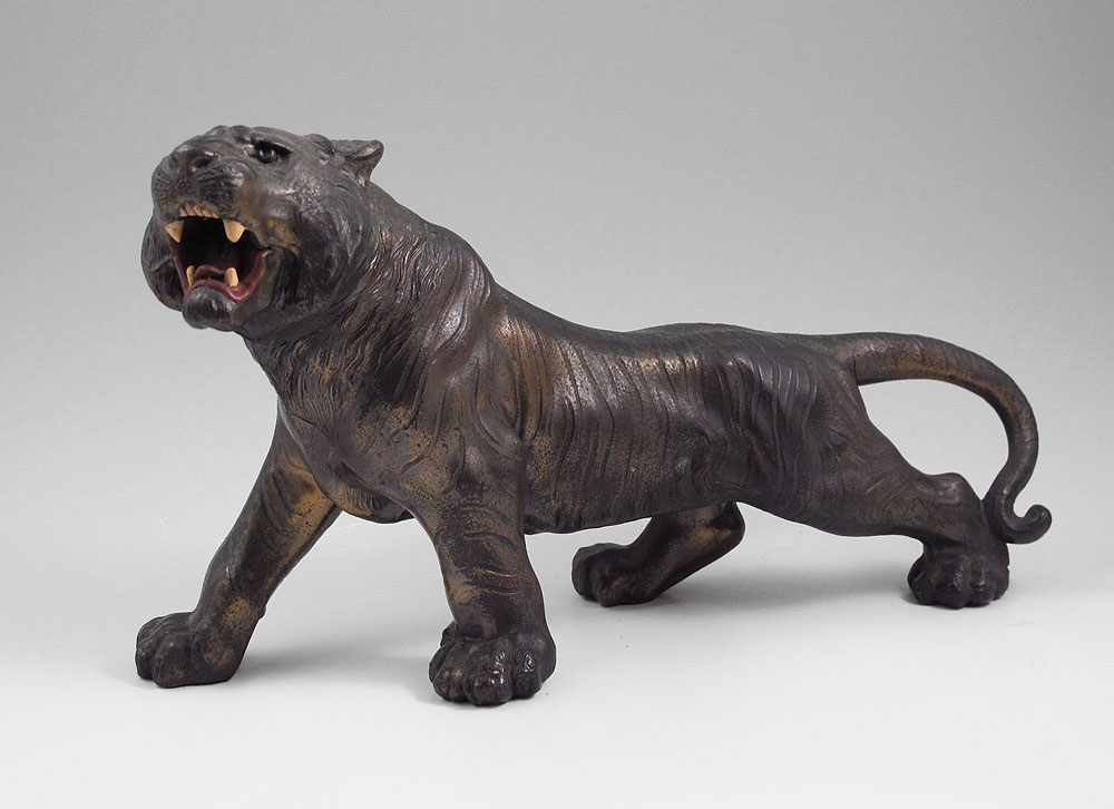 CHINESE CAST METAL TIGER: Cast