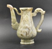 CHINESE CELADON AND RUSSET JAD