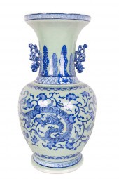 CHINESE CELADON & BLUE GLAZED