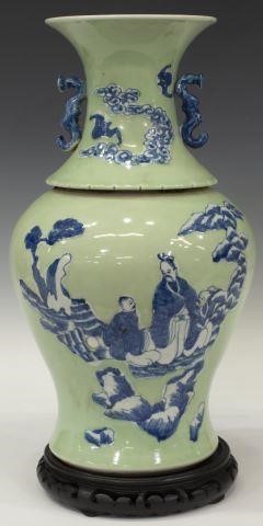 CHINESE CELADON & BLUE PORCELAIN