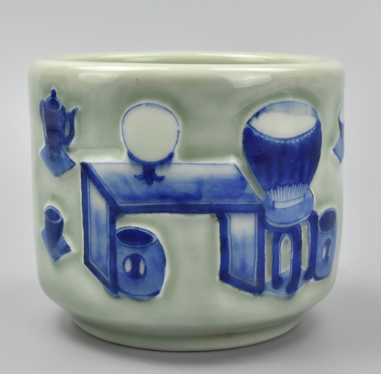 CHINESE CELADON BLUE&WHITE CENSER