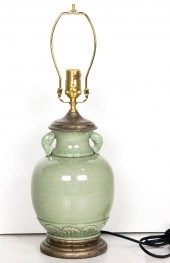 CHINESE CELADON CRACKLE GLAZED