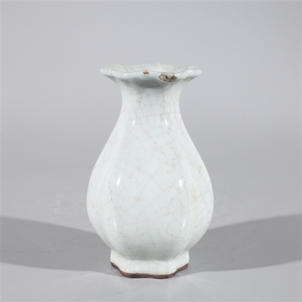 Chinese celadon crackle glazed vase